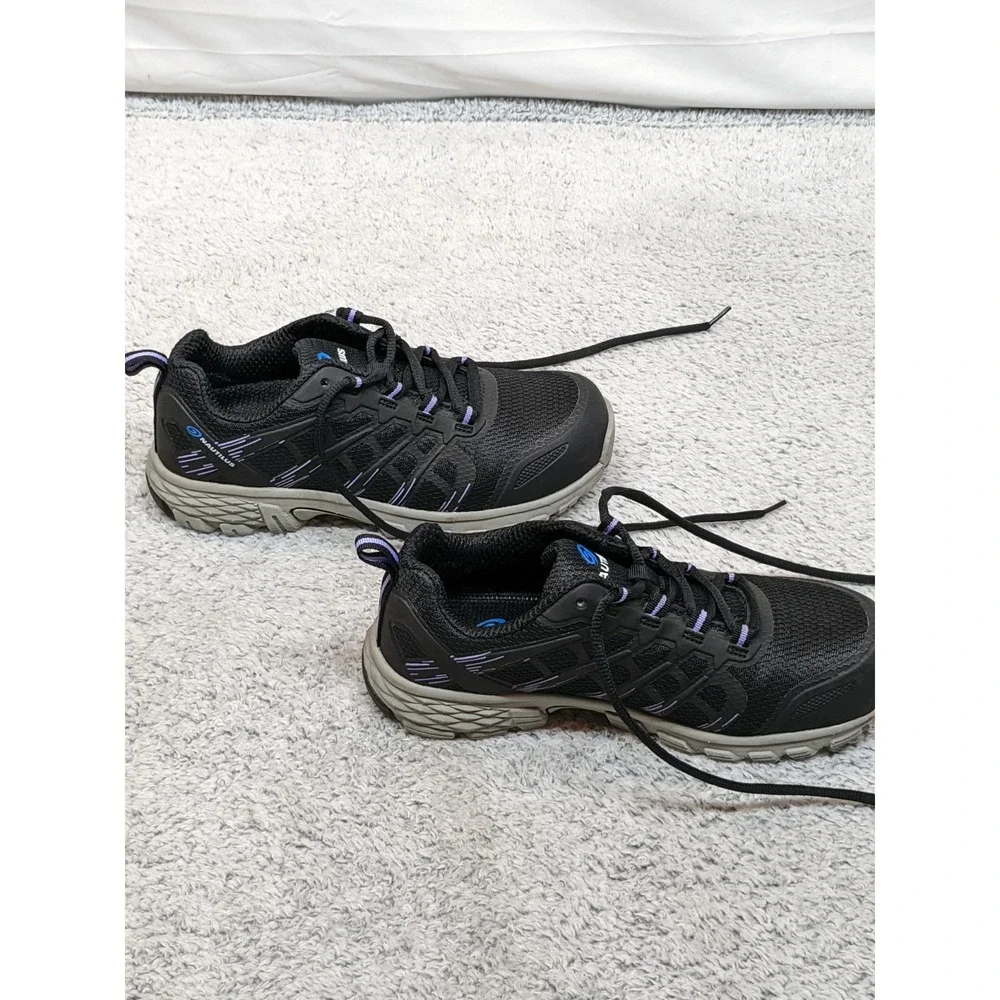 Nautilus Stratus‎ Black & Purple Womens Composite Toe Safety Sneakers Shoes 7W